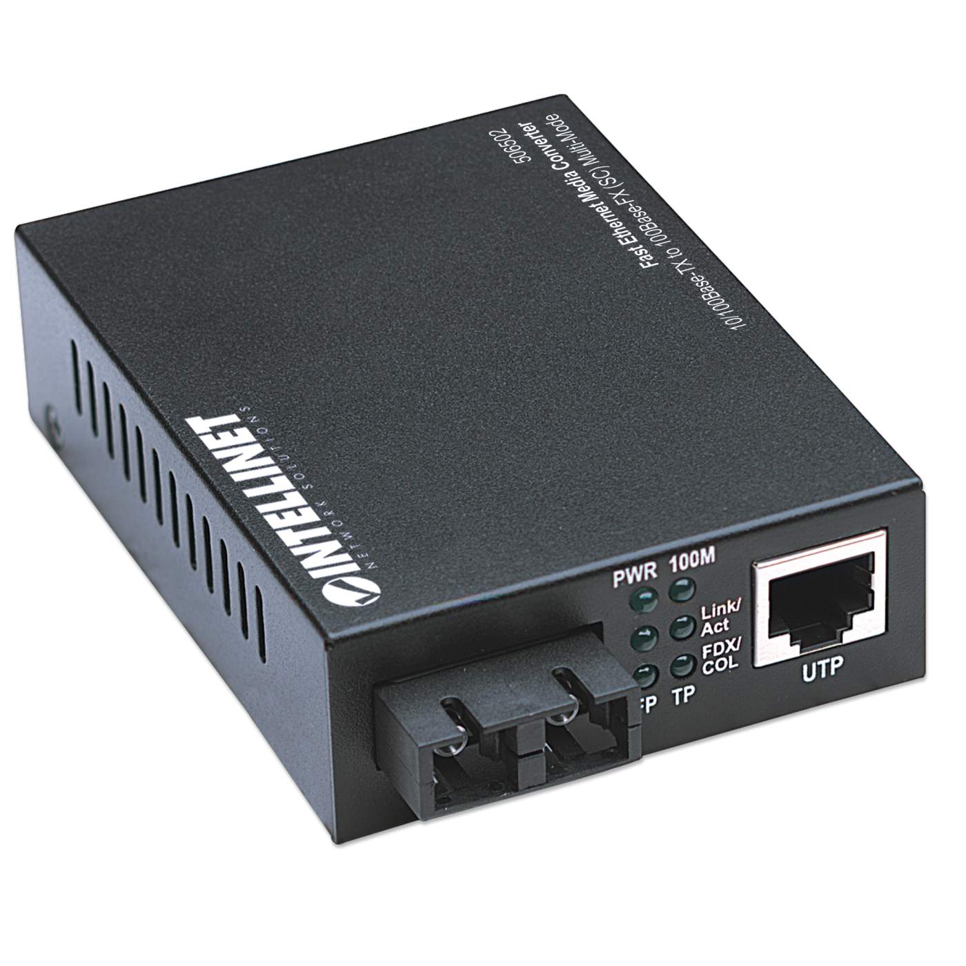 INTELLINET Fast Ethernet Medienkonverter 10/100Base TX auf 100Base-FX (SC) Multimode 2 km