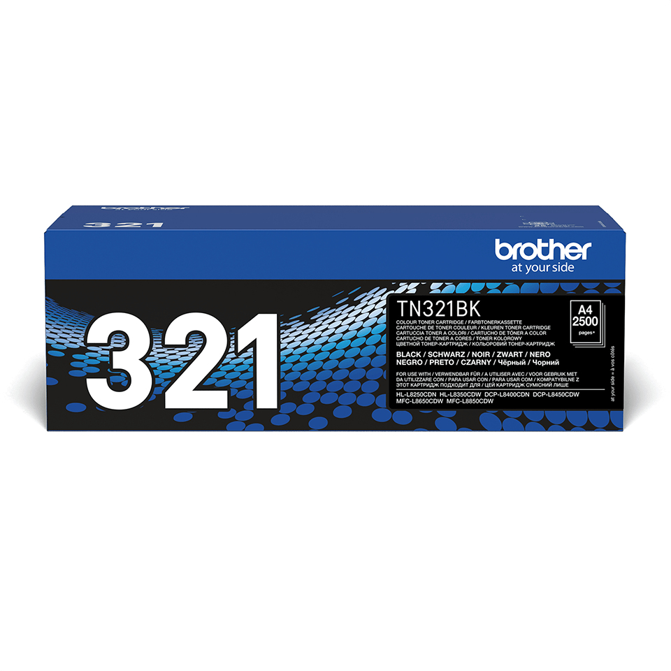 TN-321BK TONER CARTRIDGE BLACK F/ HL-L8250CDN 2500PGS