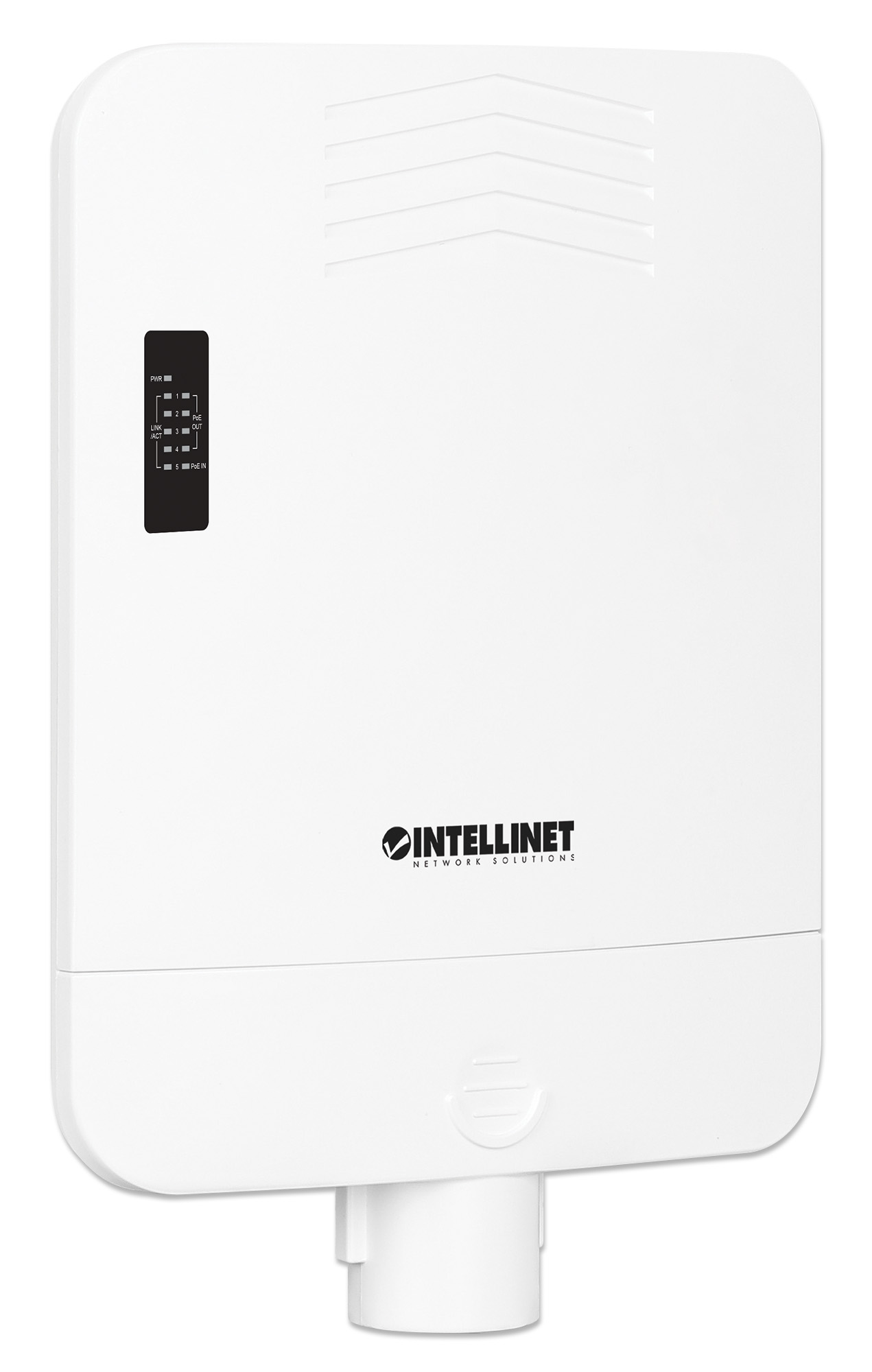 INTELLINET Outdoor PoE-Powered 5-Port Gigabit Switch mit PoE-Passthrough bis 90W Eingangsstrom 4-Port PoE+ Extender bis 100m IP65