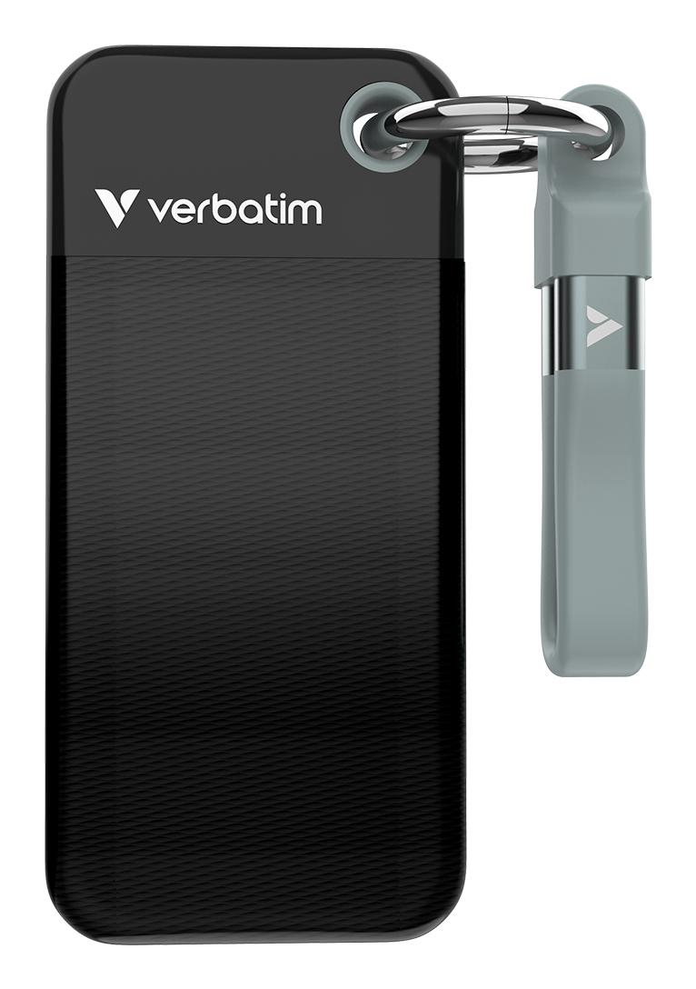 verbatim Pocket 2 TB externe SSD-Festplatte grau, schwarz