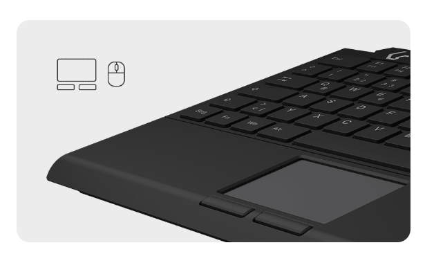 KeySonic Mini-TAS, Touchpad, Backlight, BK, KSK-5210ELU (DE)