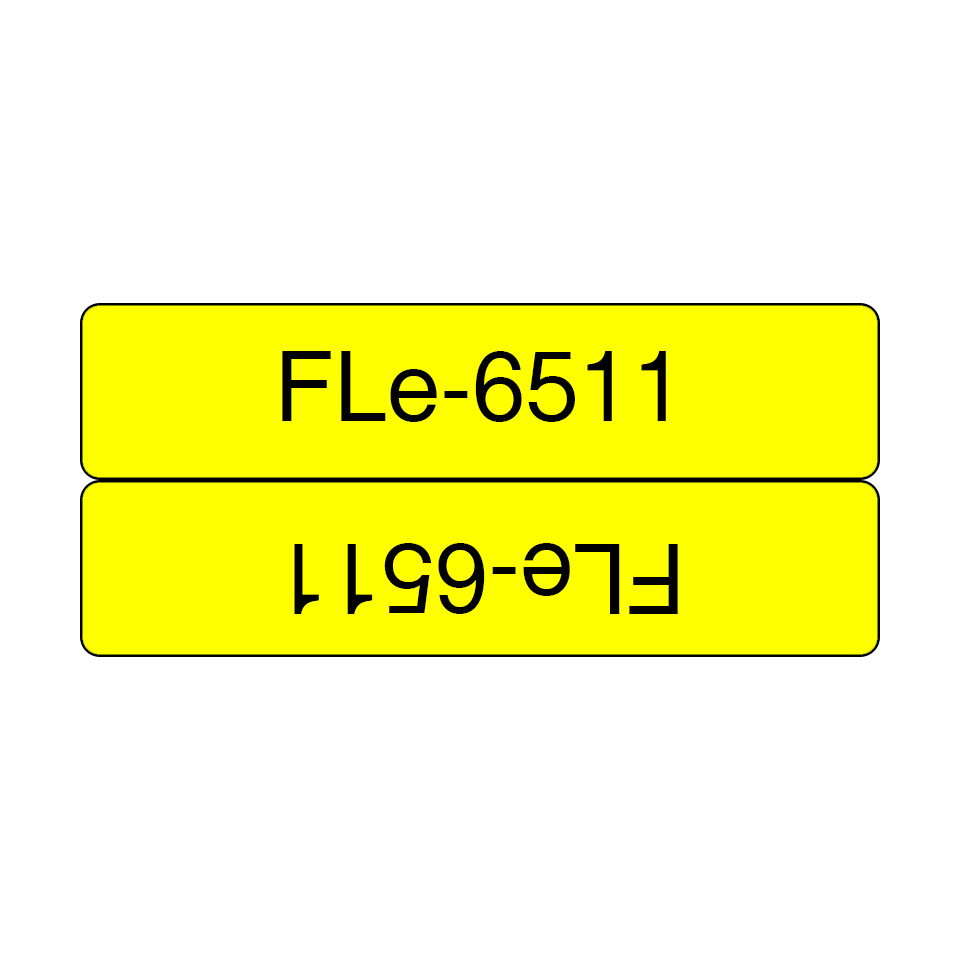 brother Einzeletiketten-Schriftband FLe Fle-6511 FLE6511, 45 x 21 mm, schwarz auf gelb, 1 St.