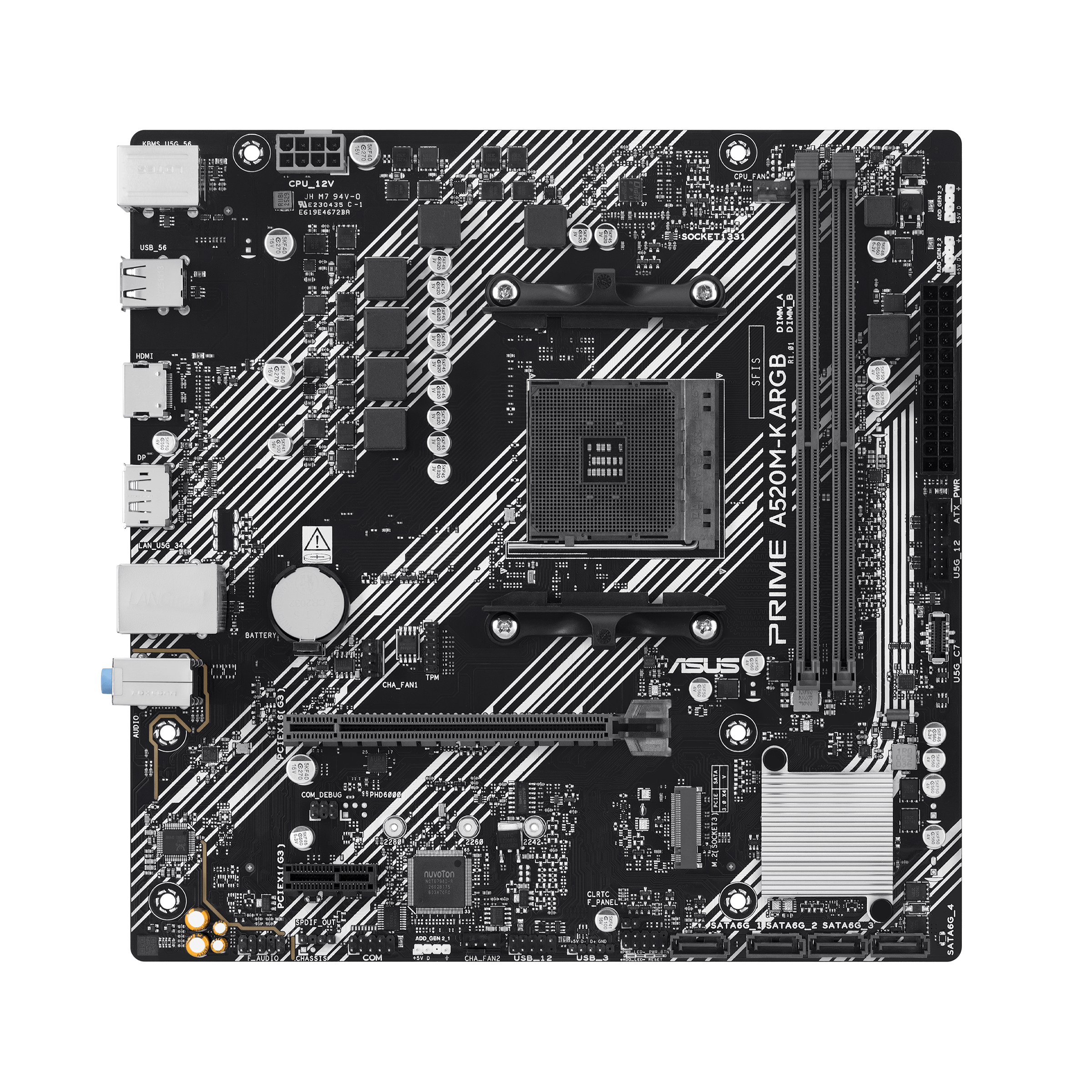 ASUS PRIME A520M-K ARGB (AM4) (D)