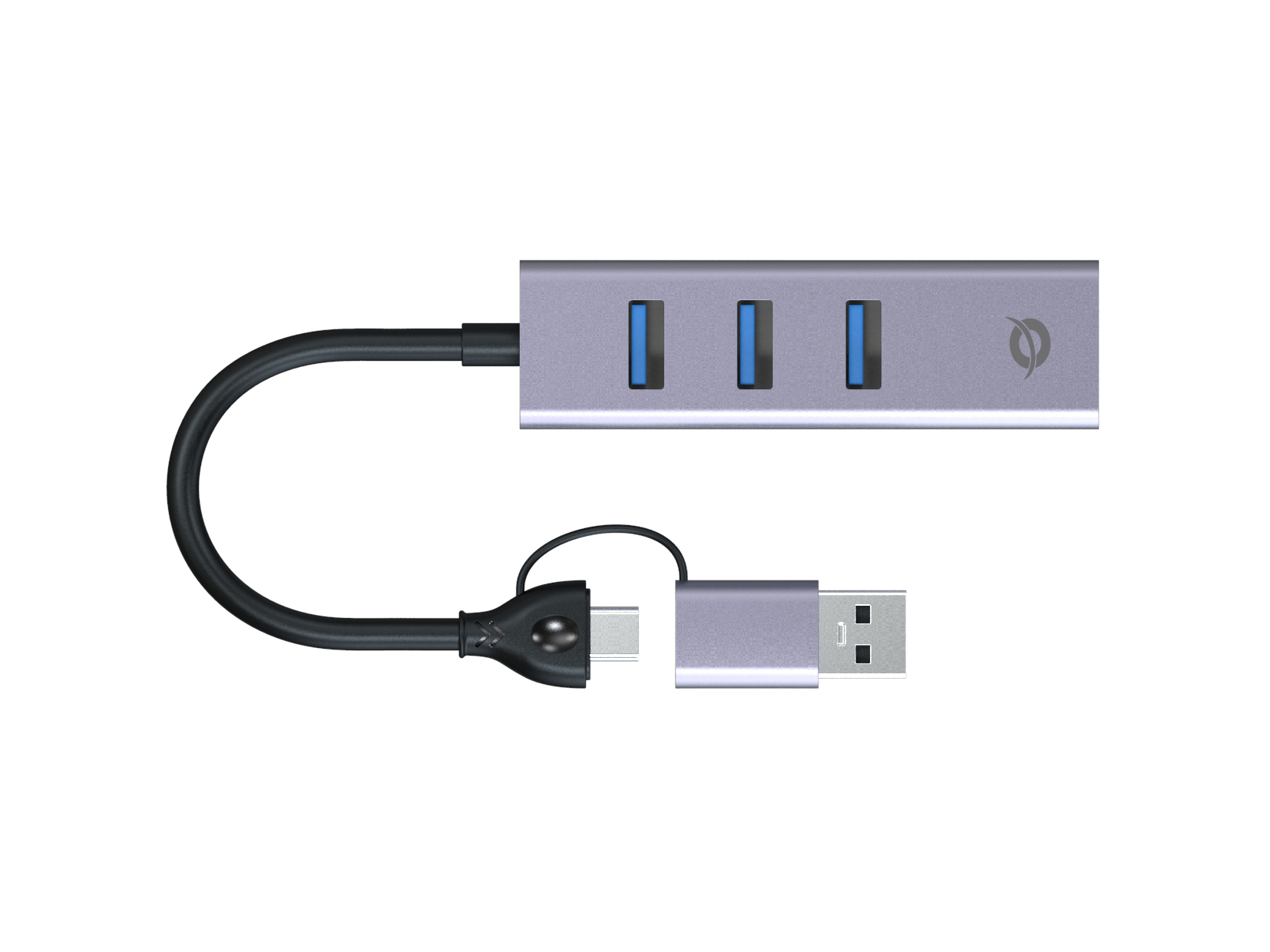 CONCEPTRONIC Adapter USB-C/-A3.0->GbE+3x-A3.0 5Gbs gr
