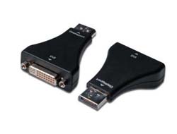 DIGITUS DisplayPort Adapter DPort -> DVI-I St/Bu Polybeutel