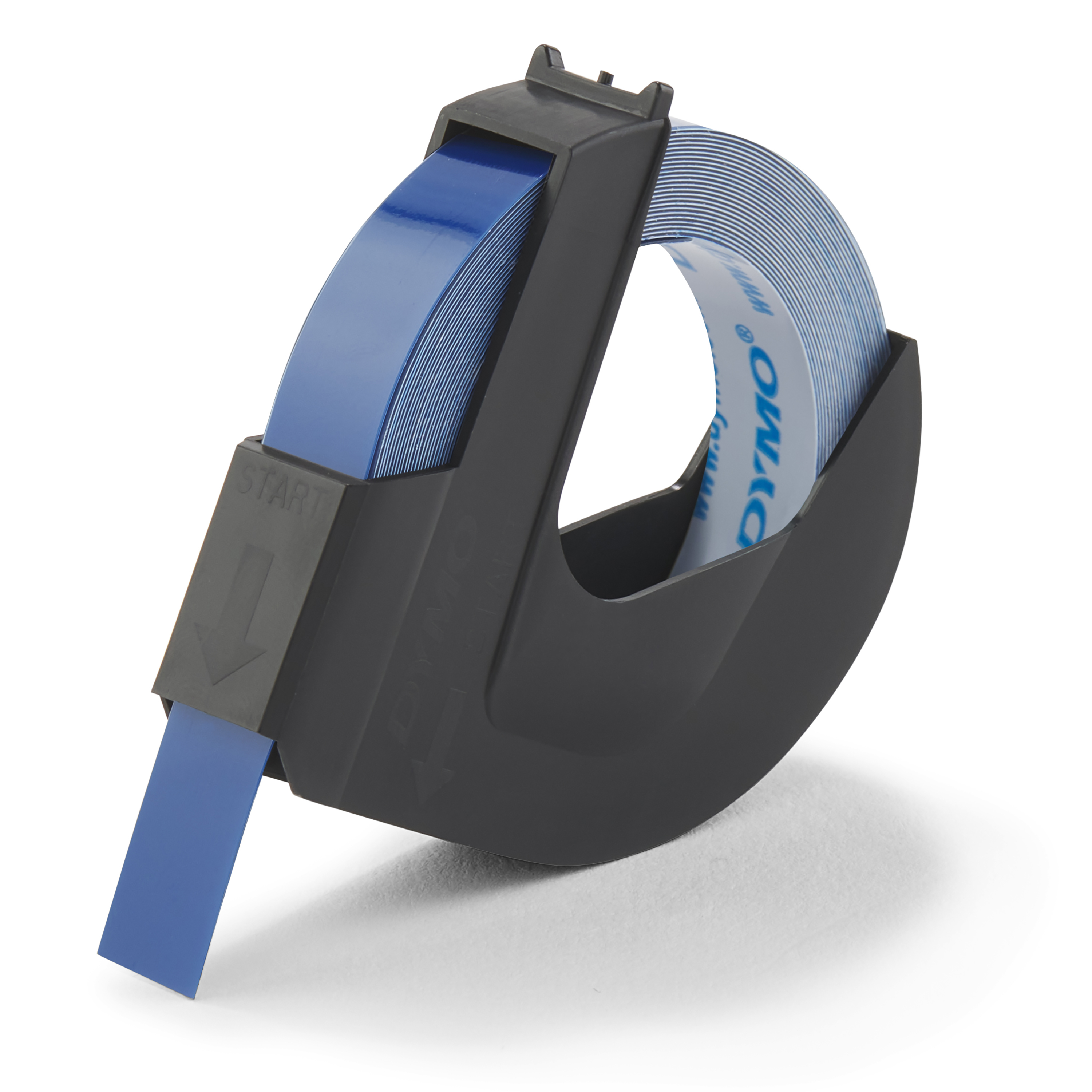 DYMO Prägeband 3D 12744 520106, 9 mm, weiß auf blau, 1 St.