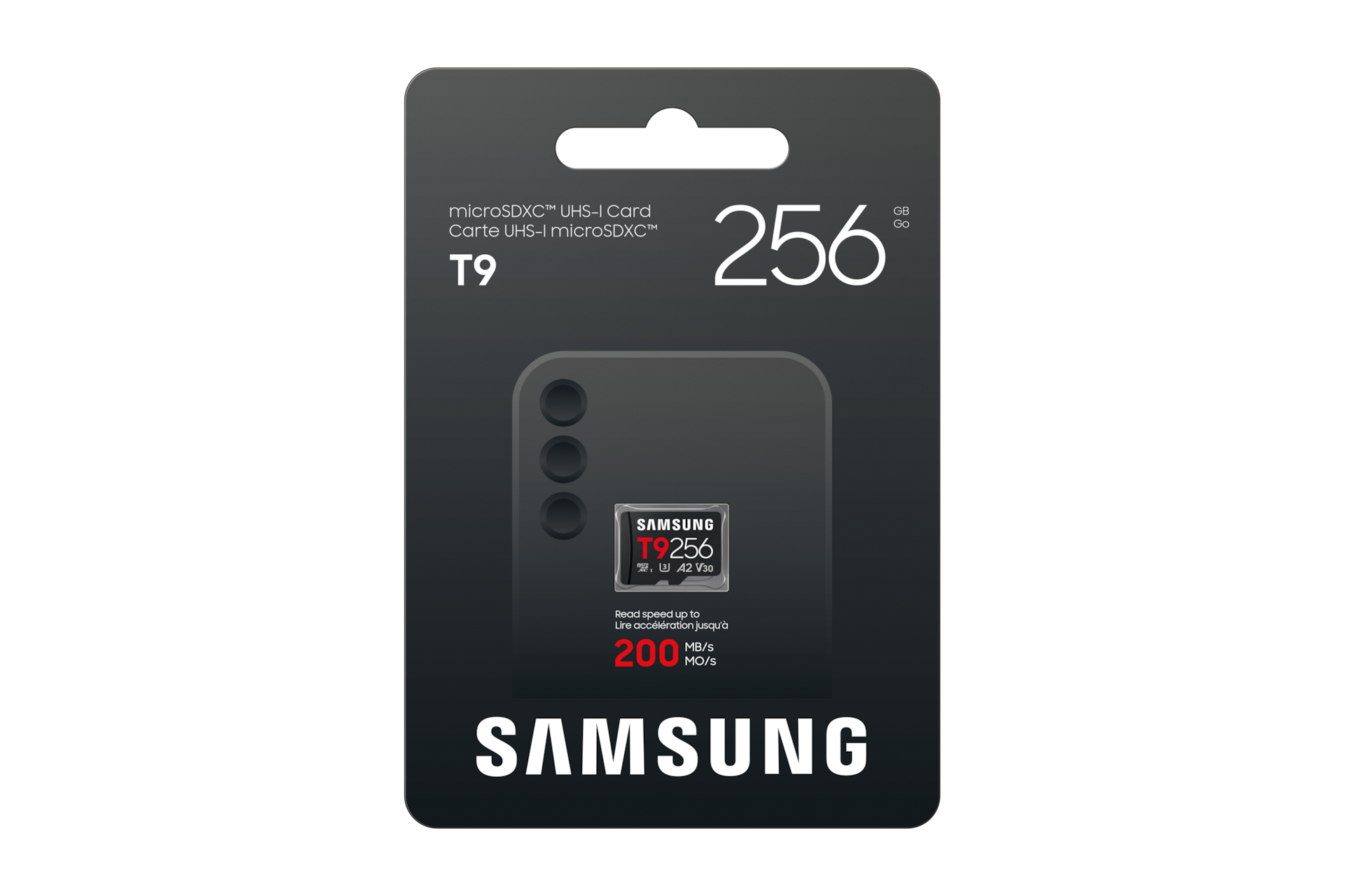 SAMSUNG T9 microSD Speicherkarte 256GB bis zu 200 MB/s Lesen und 130 MB/s Schreiben