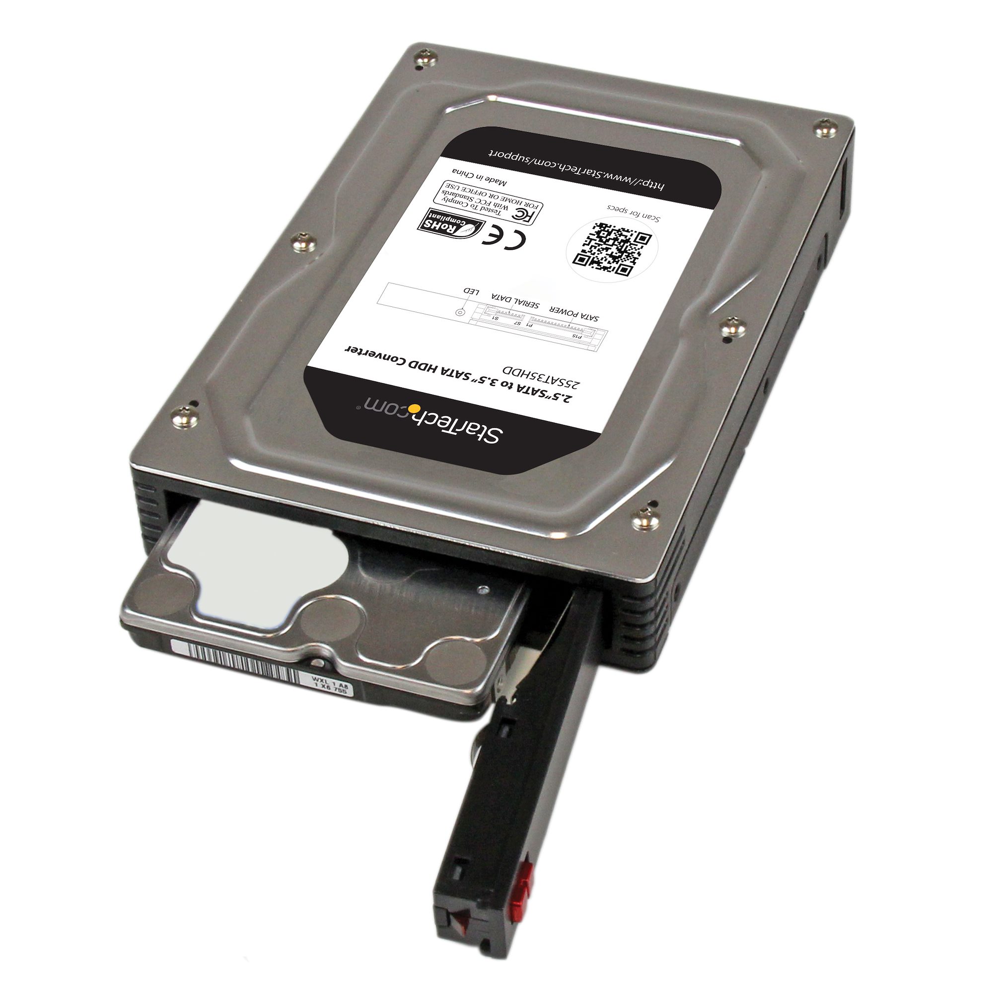 STARTECH.COM 25SAT35HDD 6.35cm/2.5in to 8.89cm/3.5in SATA Hard Drive Converter Enclosure