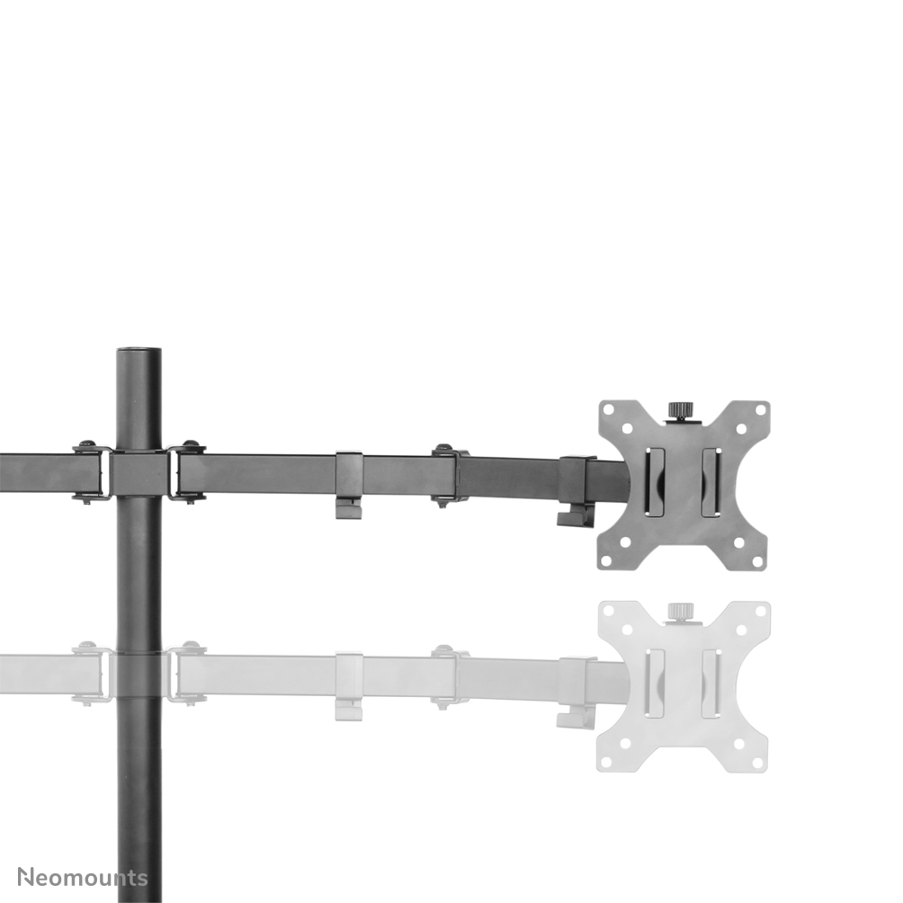 NEOMOUNTS D550DDBLACK Monitor Dual-Deskstand 25,4-81,28cm 10-32Zoll 2x8kg Volle Bewegung Neigen Schwenken Pivo Tischständ