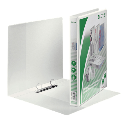 LEITZ Präsentationsringbücher 2-Ringe weiß 3,7 cm DIN A4, 6 St.