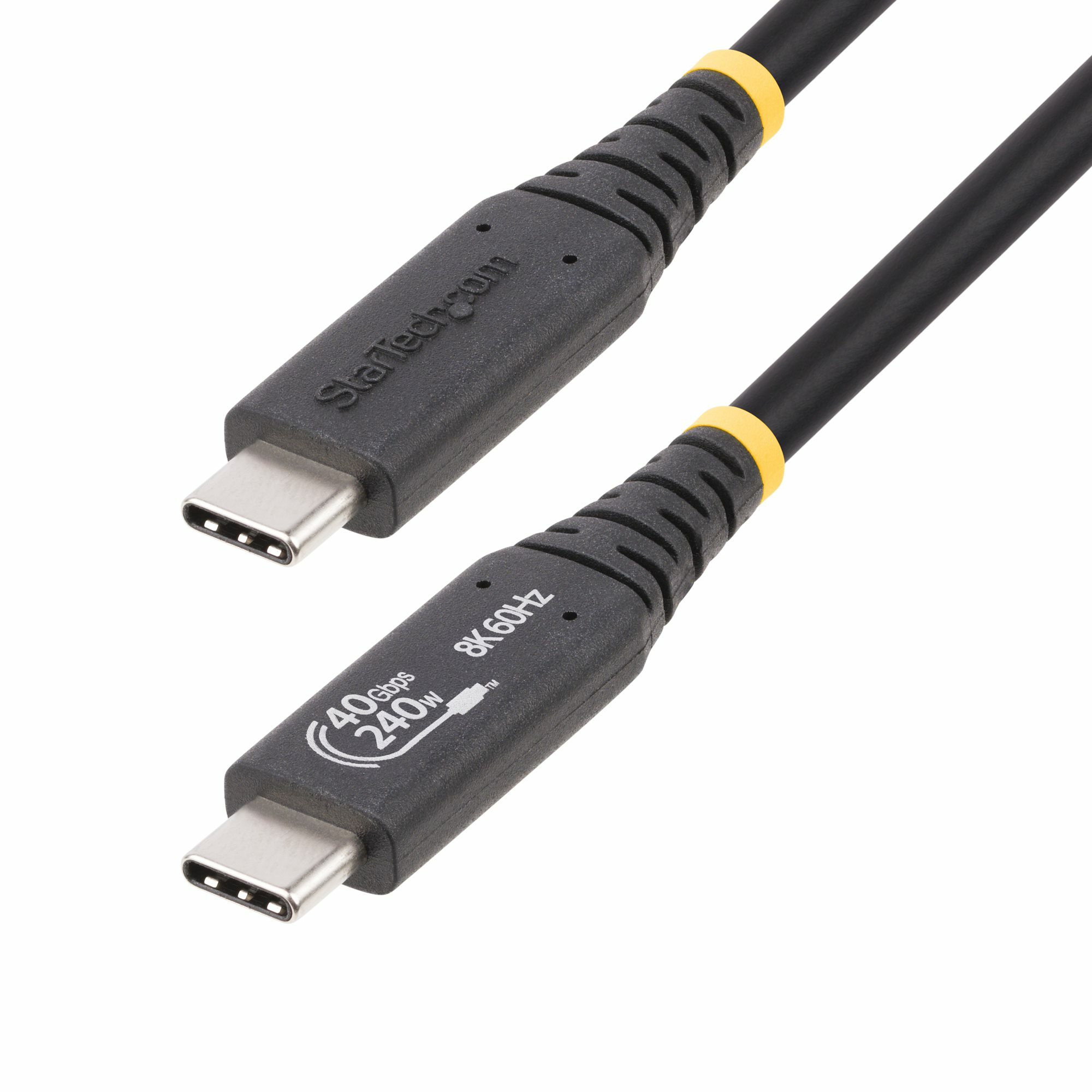 STARTECH.COM 50cm USB4 Kabel USB-IF Zertifiziertes USB-C Kabel 40Gbps 240W PD 3.1 EPR 8K60Hz USBC Monitor/Ladekabel