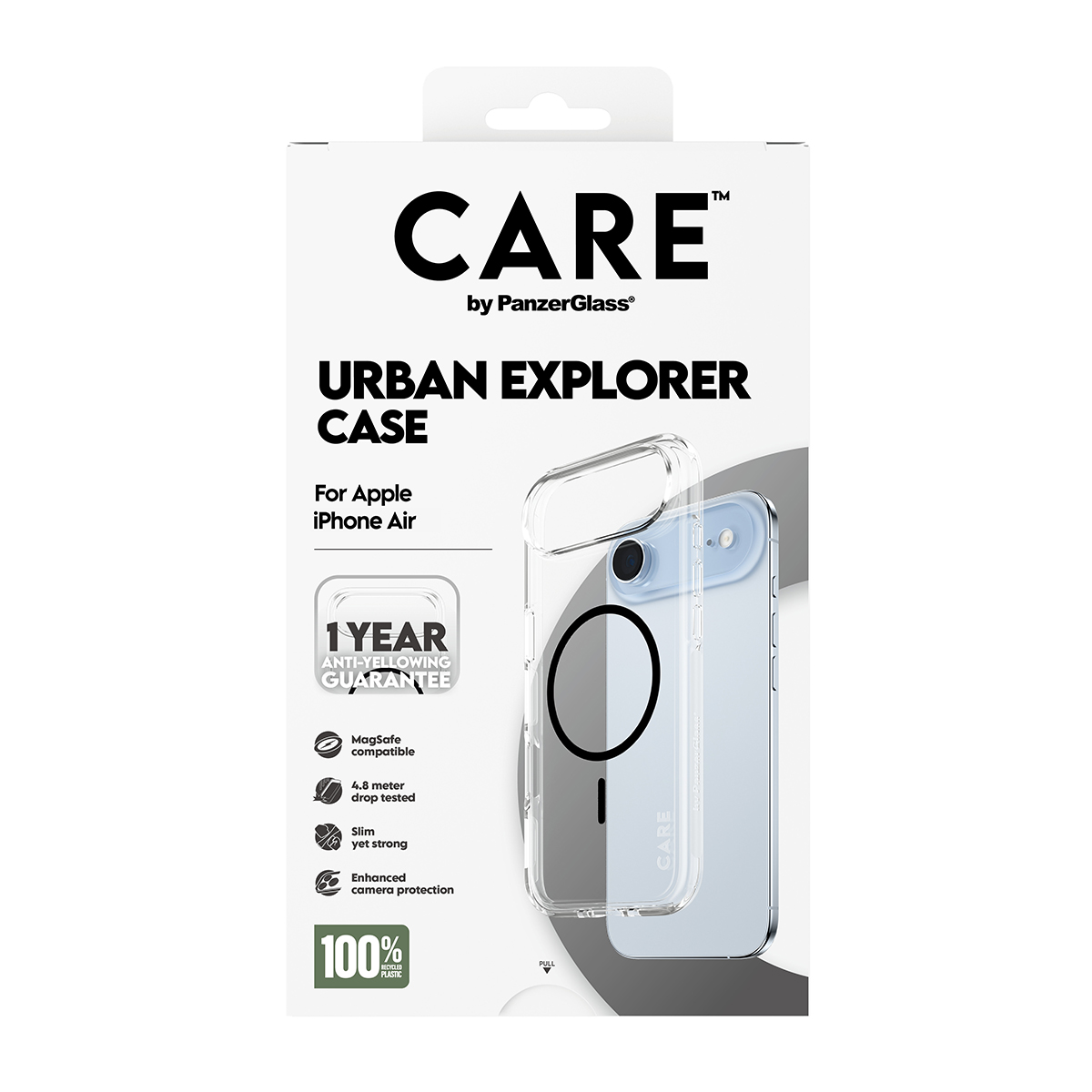 CARE BY FLAGSHIP CASE TRANSPARE URBAN EXPLORER W. BLACK MAGSAFE