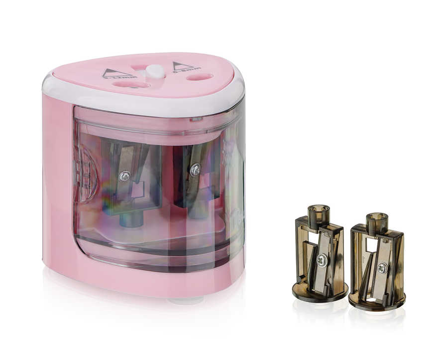 Peach Elektrischer Stiftspitzer PO102 universal pink