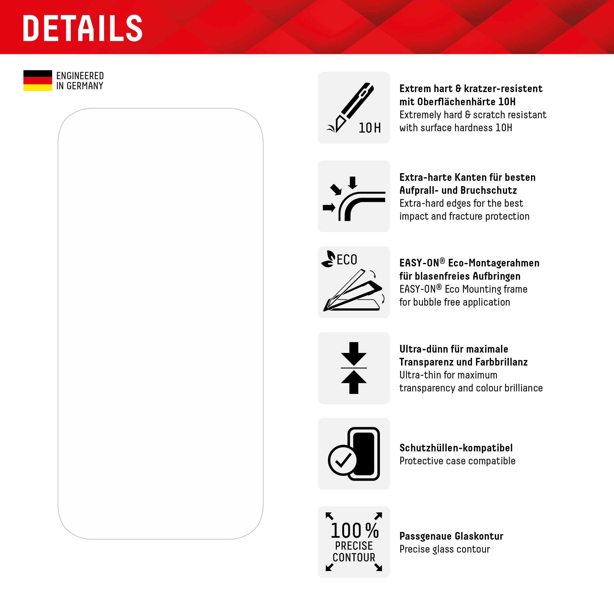 DISPLEX Glass + Case iPhone 15