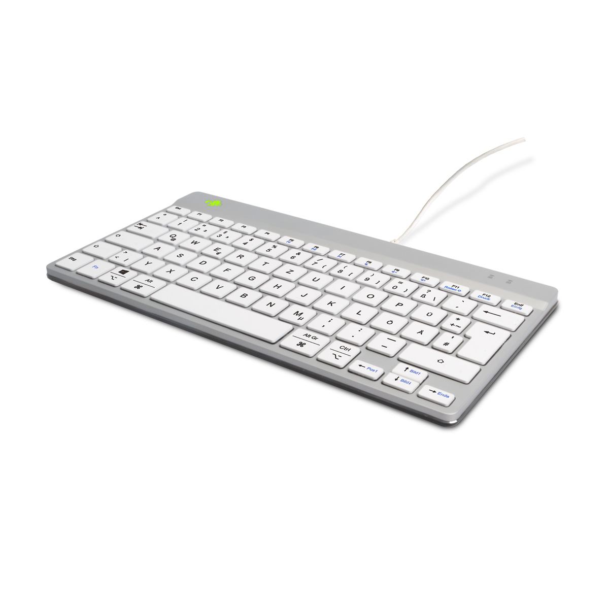 R-Go Tastatur Compact Break DE-Layout verkabelt weiß