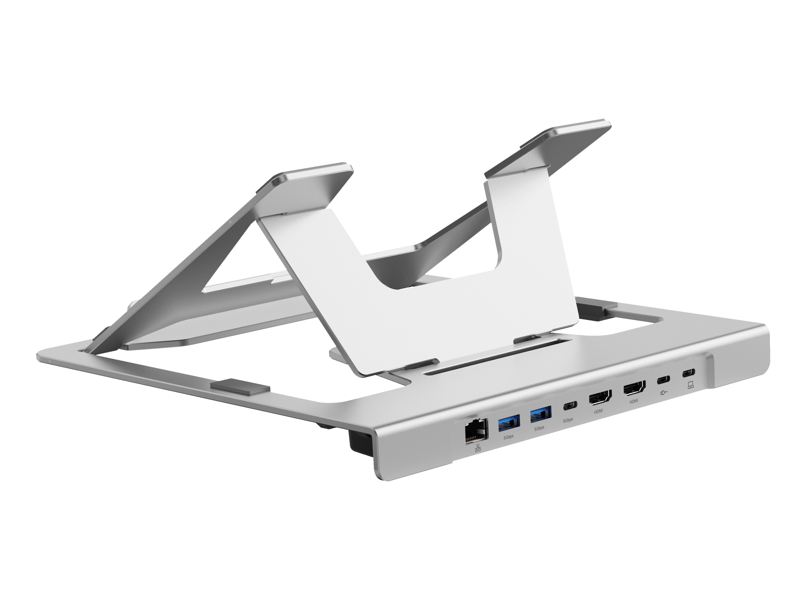 CONCEPTRONIC Notebook Halterung + 7-in-1 Docking silber