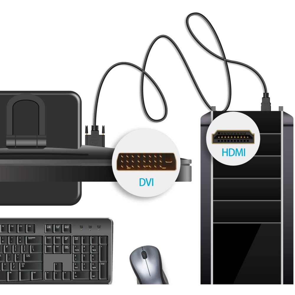 Techly HDMI zu DVI-D Kabel 3m schwarz