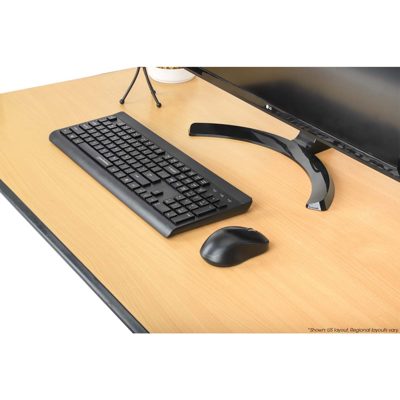 MANHATTAN Funk-Tastatur-Maus-Set MWK7350 schwarz