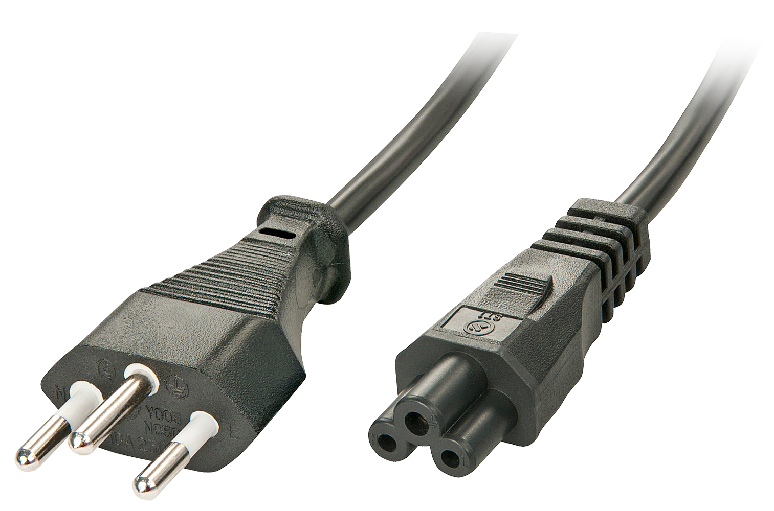 LINDY IEC-Netzkabel Schweiz 320-C5f 2m