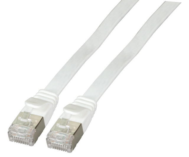 EFB RJ45 Flachpatchkabel U/FTP Cat.6A PVC 2.00m weiß