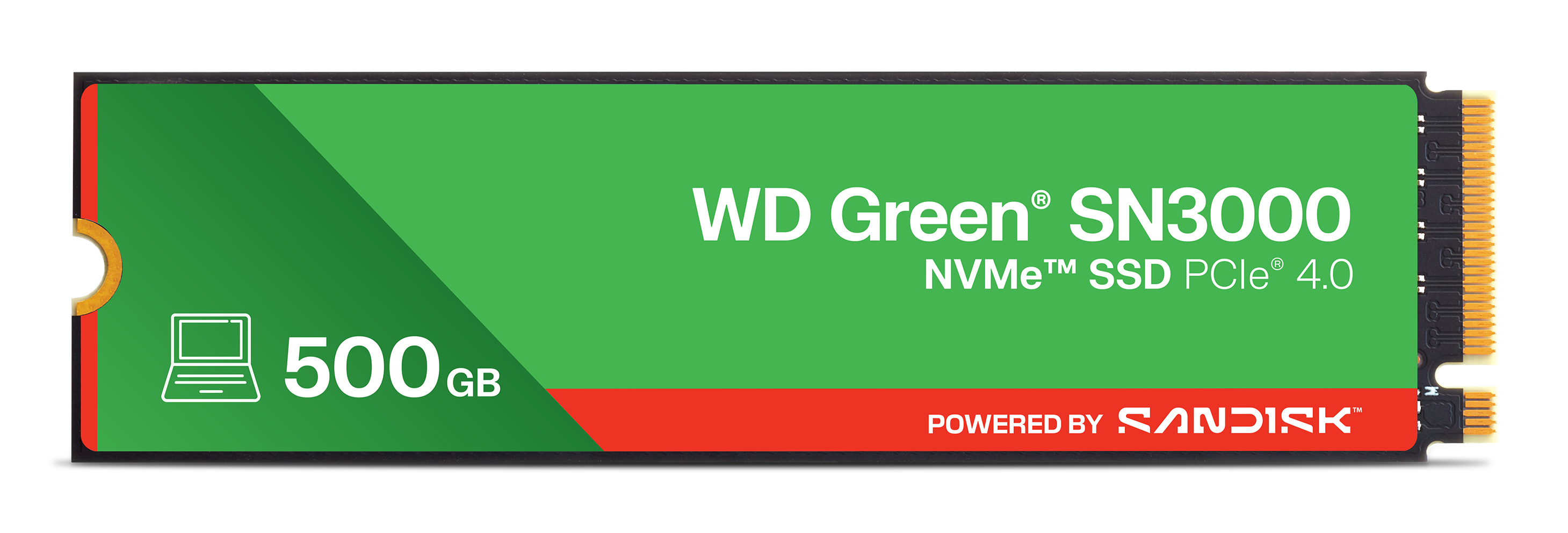 SSD WD Green 500GB SN3000 NVME M.2 PCIe 4.0 x4 WDS500G4G0E-00CPS0