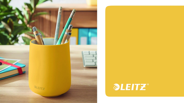 LEITZ Stiftehalter Cosy gelb Keramik 8,7 x 8,7 x 10,8 cm