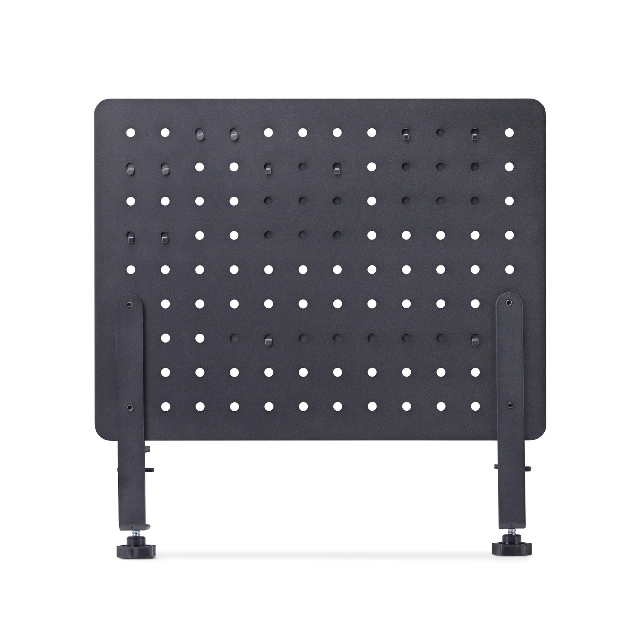 CLAMP-ON PEGBOARD ORGANIZER WITH ACCESSORIES STEEL BLACK