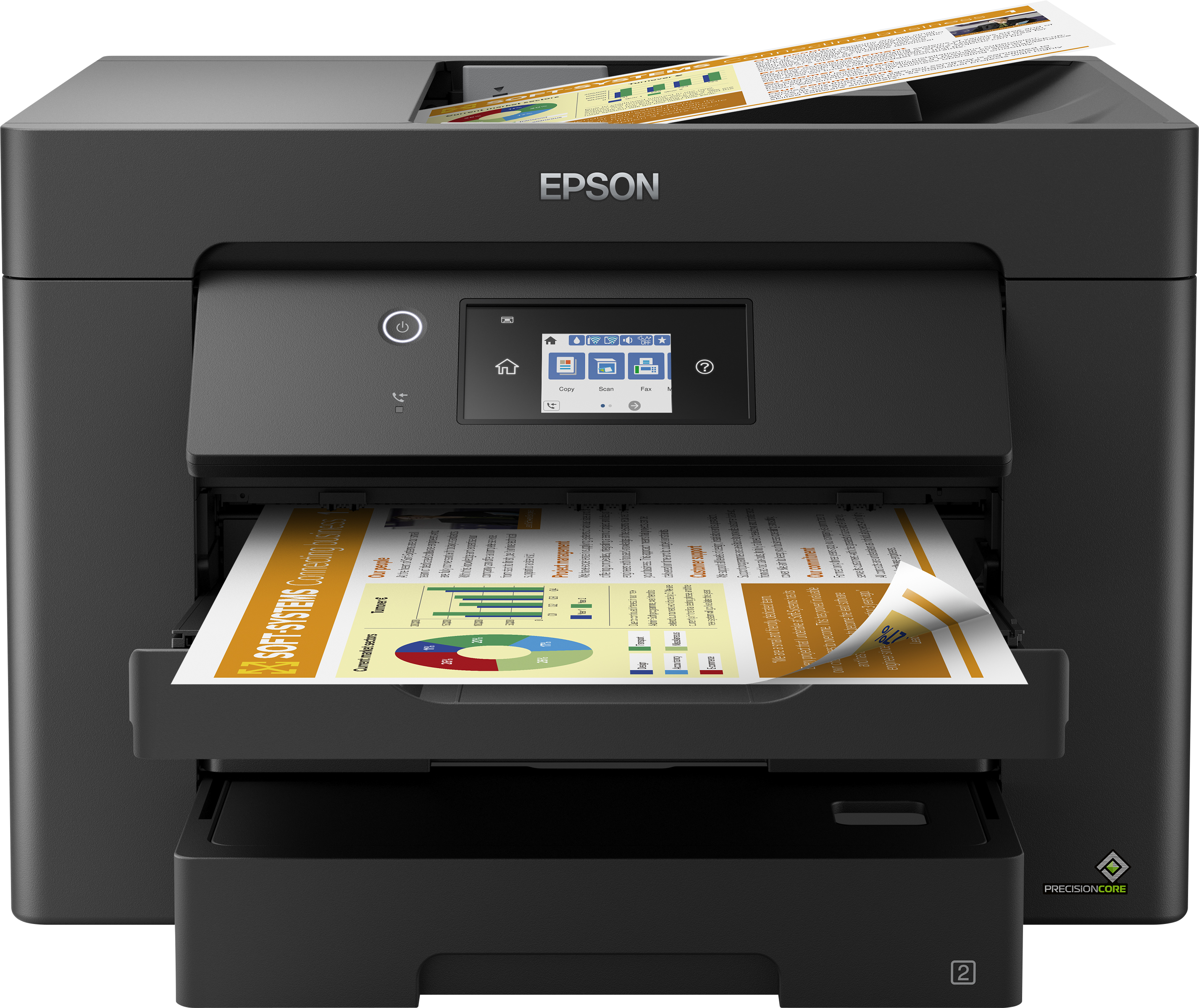 EPSON WorkForce WF-7830DTWF 4 in 1 Tintenstrahl-Multifunktionsdrucker schwarz