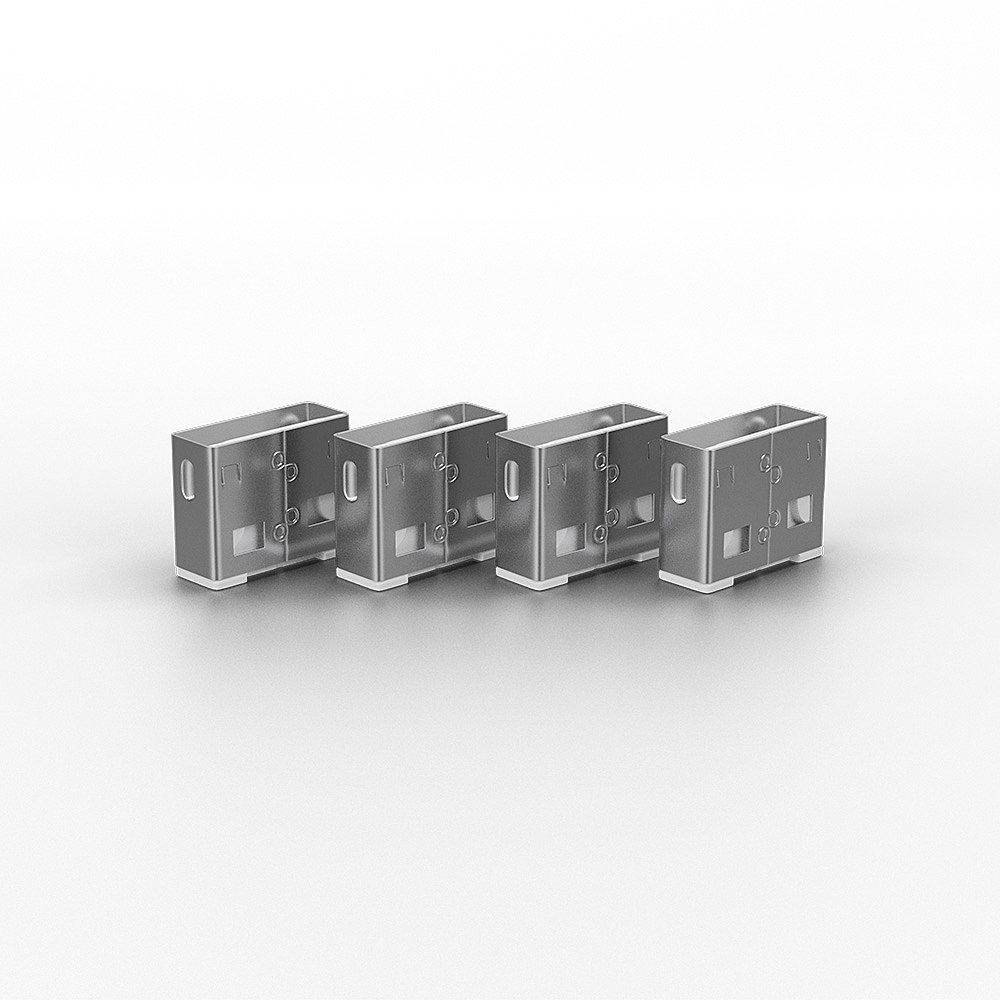 LINDY USB Typ A Portschlösser 4xWeiss mit Schlüssel