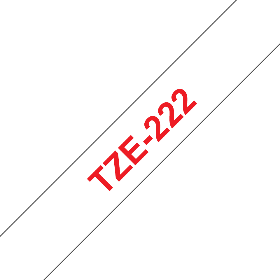 TZE-222 LAMINATED TAPE 9MM 8M RED ON WHITE