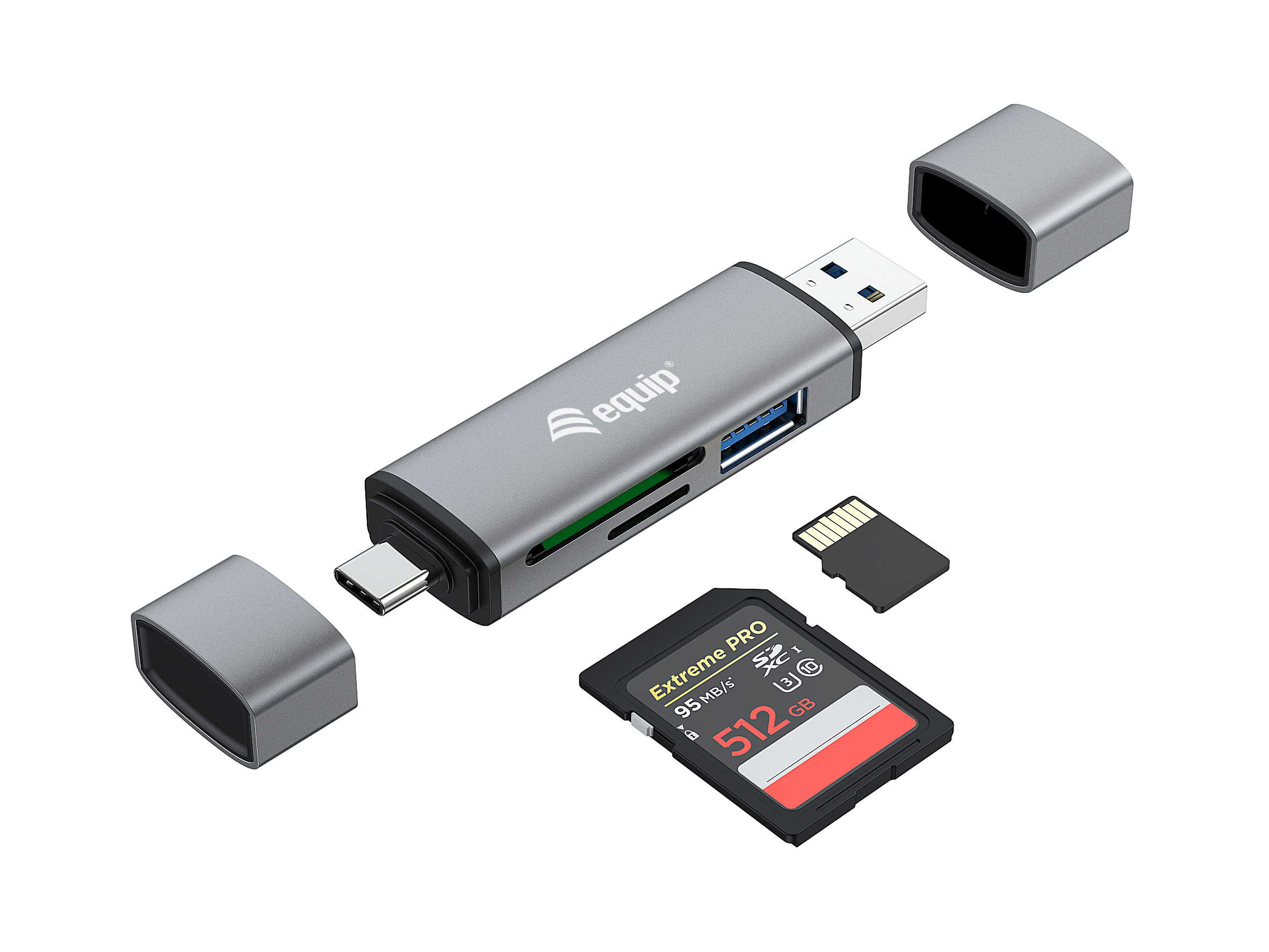 Equip Kartenleser USB-A3.0/USB-C3.2/MicroSD/SD/ 5Gbps