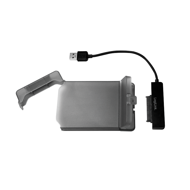Logilink Adapter USB 3.0 auf 2,5 SATA mit Schutzhülle,schw.