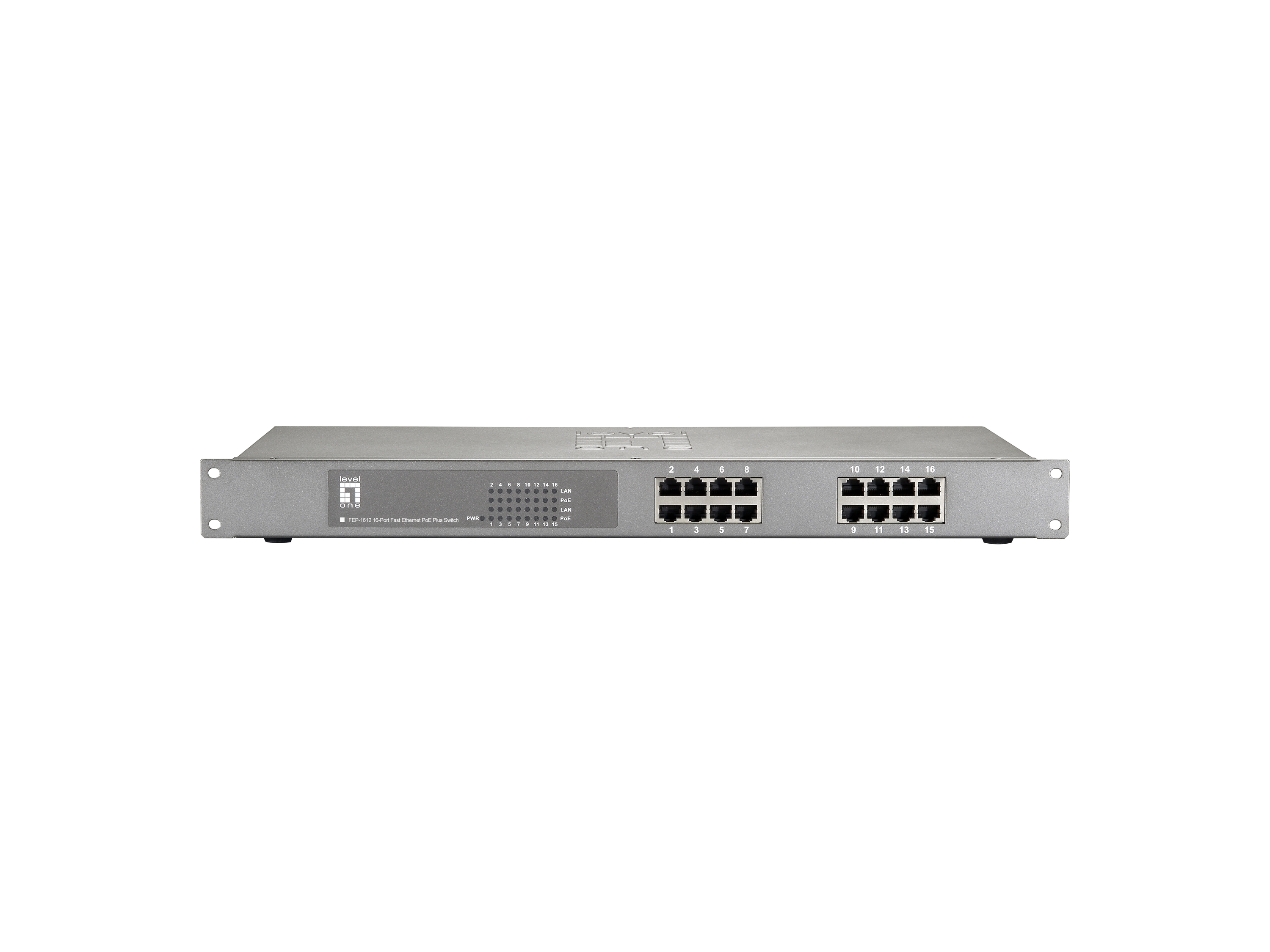 LevelOne PoE+Switch 16xFE PoE 120W 19 Metall