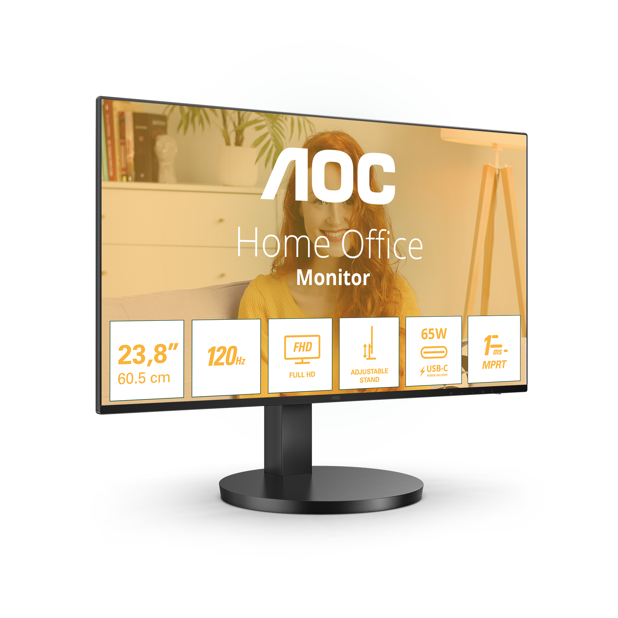 AOC 60,5cm (23,8) 24B3CF2 16:09 HDMI+USB-C IPS Lift black retail