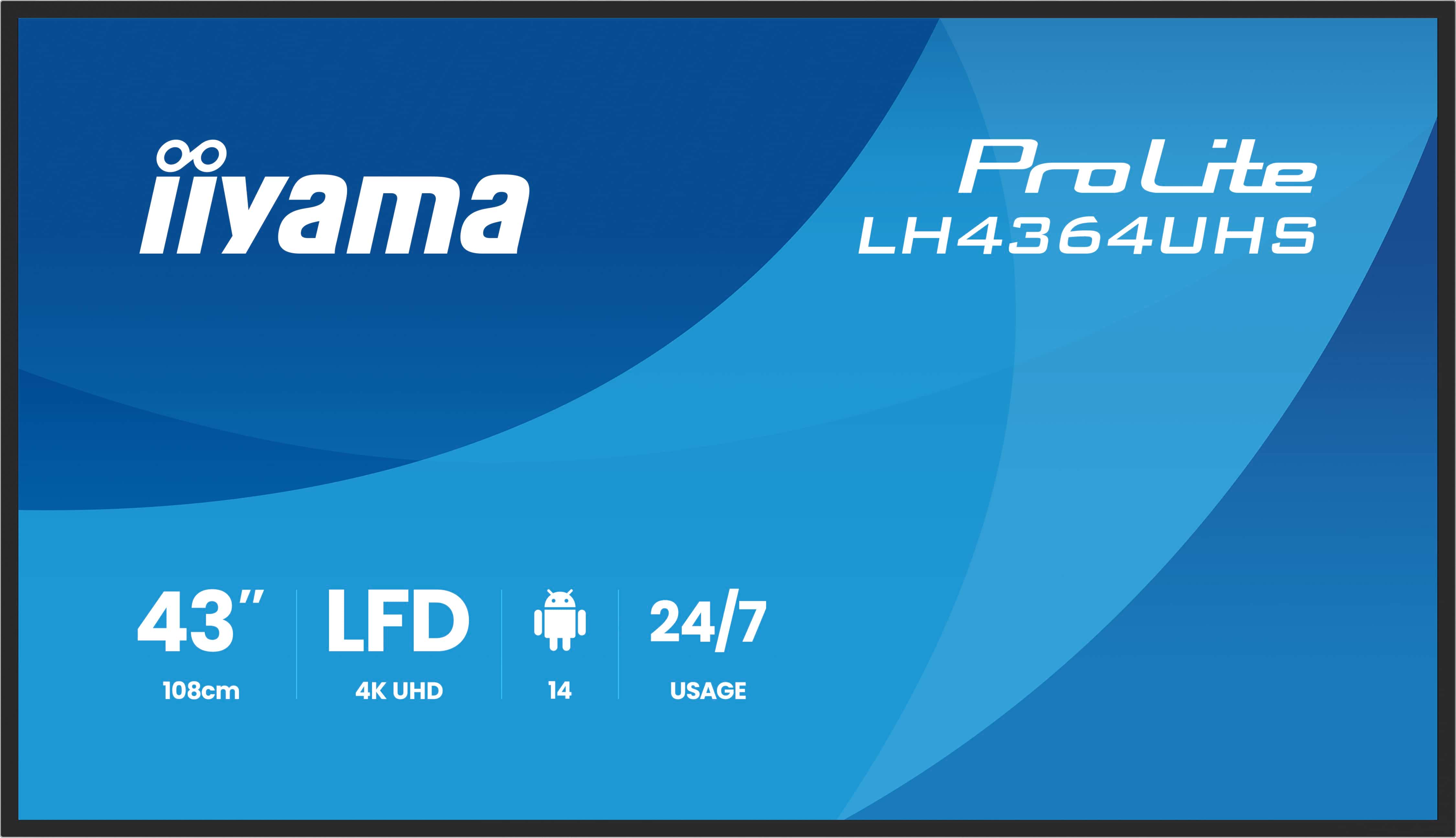 IIYAMA 108cm (43) LH4364UHS-B1AG 16:9 2xHDMI+USB-C IPS