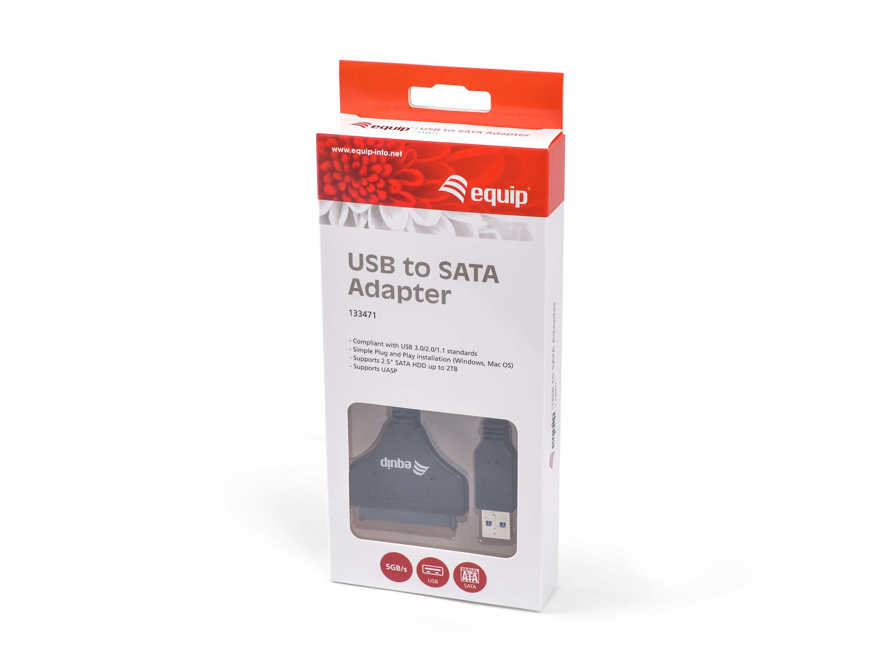 Equip Adapter USB-A3.0->SATA 2.5 5Gbps 0.50m PVC