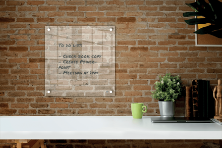 nobo Acrylglas-Schreibtafel 45,0 x 45,0 cm transparent