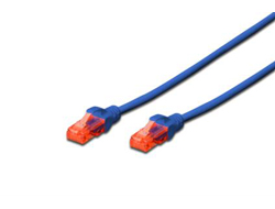 DIGITUS CAT6 U/UTP PATCH CABLE PVC AWG 26/7 LENGTH 1M BLUE