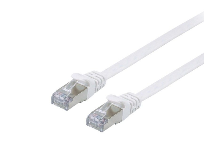Equip Patchkabel Cat6A Flat U/FTP 2xRJ45 0.50m weiß LSZH Polybeutel