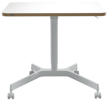 LEITZ Ergo höhenverstellbarer Schreibtisch weiß rechteckig, 4-Fuß-Gestell weiß 80,0 x 60,0 cm