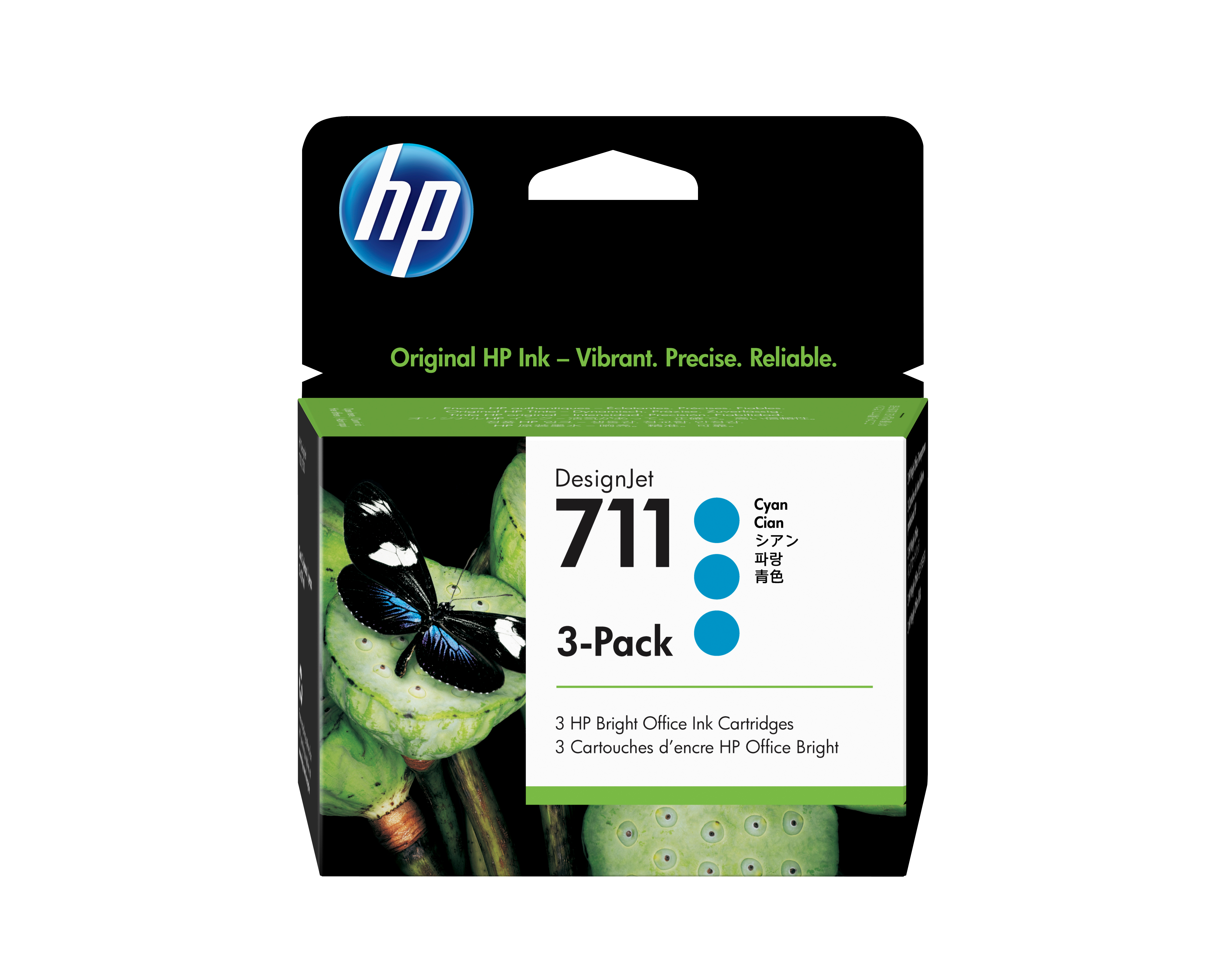 HP 711 3x Cyan Tintenpatrone