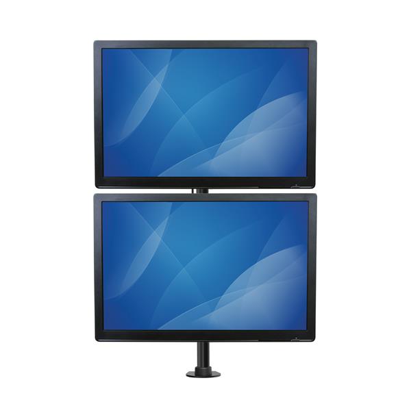 STARTECH.COM Vertikale Dual Monitorhalterung - Stahl - VESA bis zu 27 Zoll (10Kg) - Verstellbare zweifach Monitorhalterung