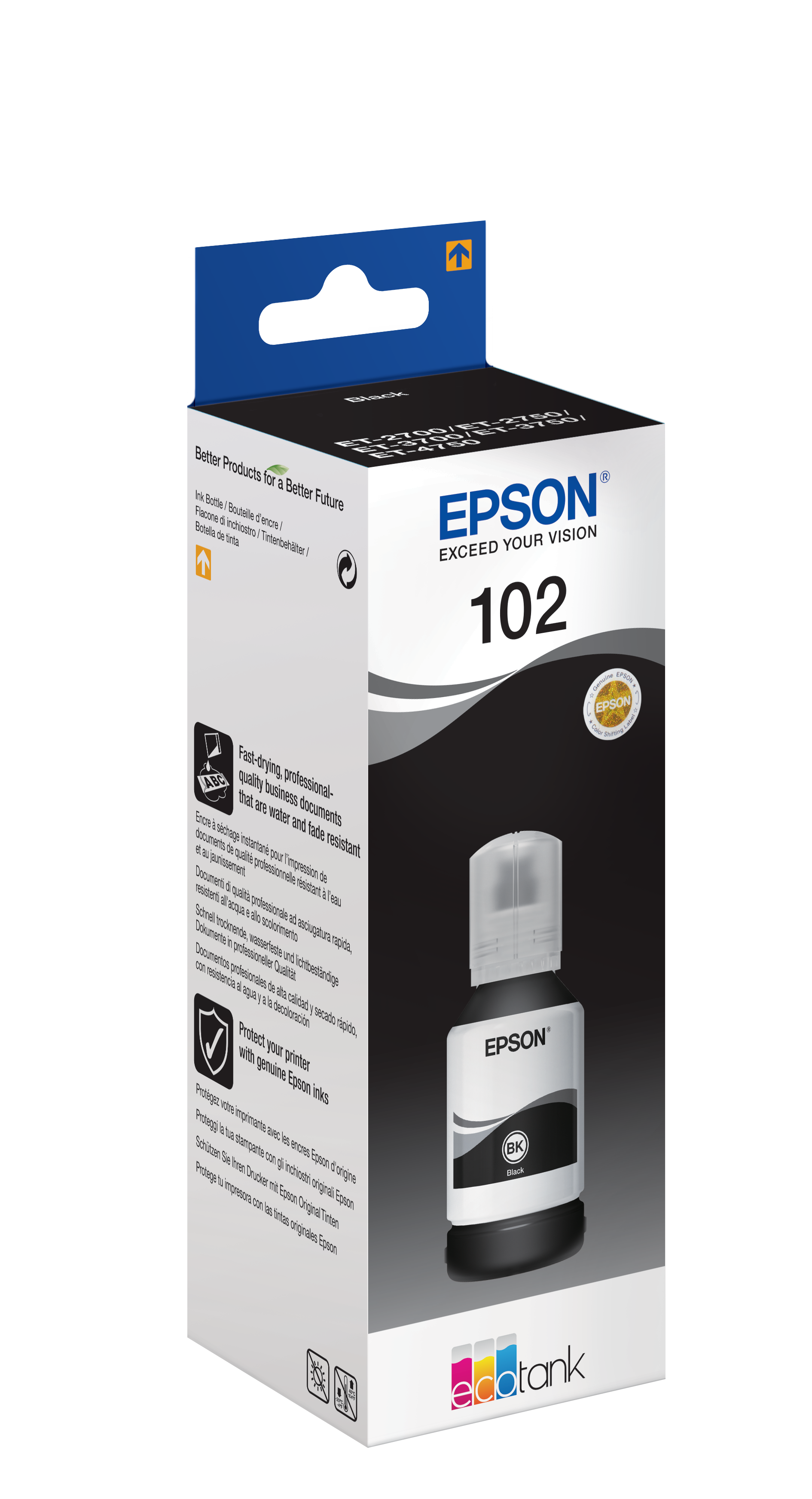 EPSON 102/T03R14 schwarz Tintenflasche