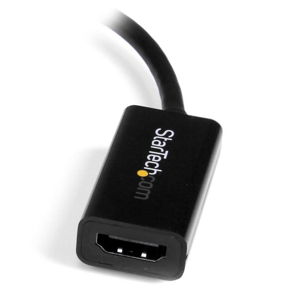 STARTECH.COM Mini DisplayPort to HDMI Video Converter mDP 1.2 to HDMI Active Adapter for UltraBook / Laptop 4K - 30Hz - Bla