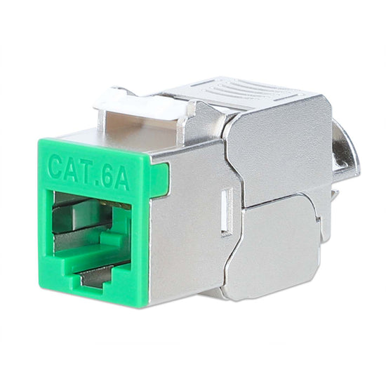 INTELLINET Cat6a 10G STP Keystone-Modul grün