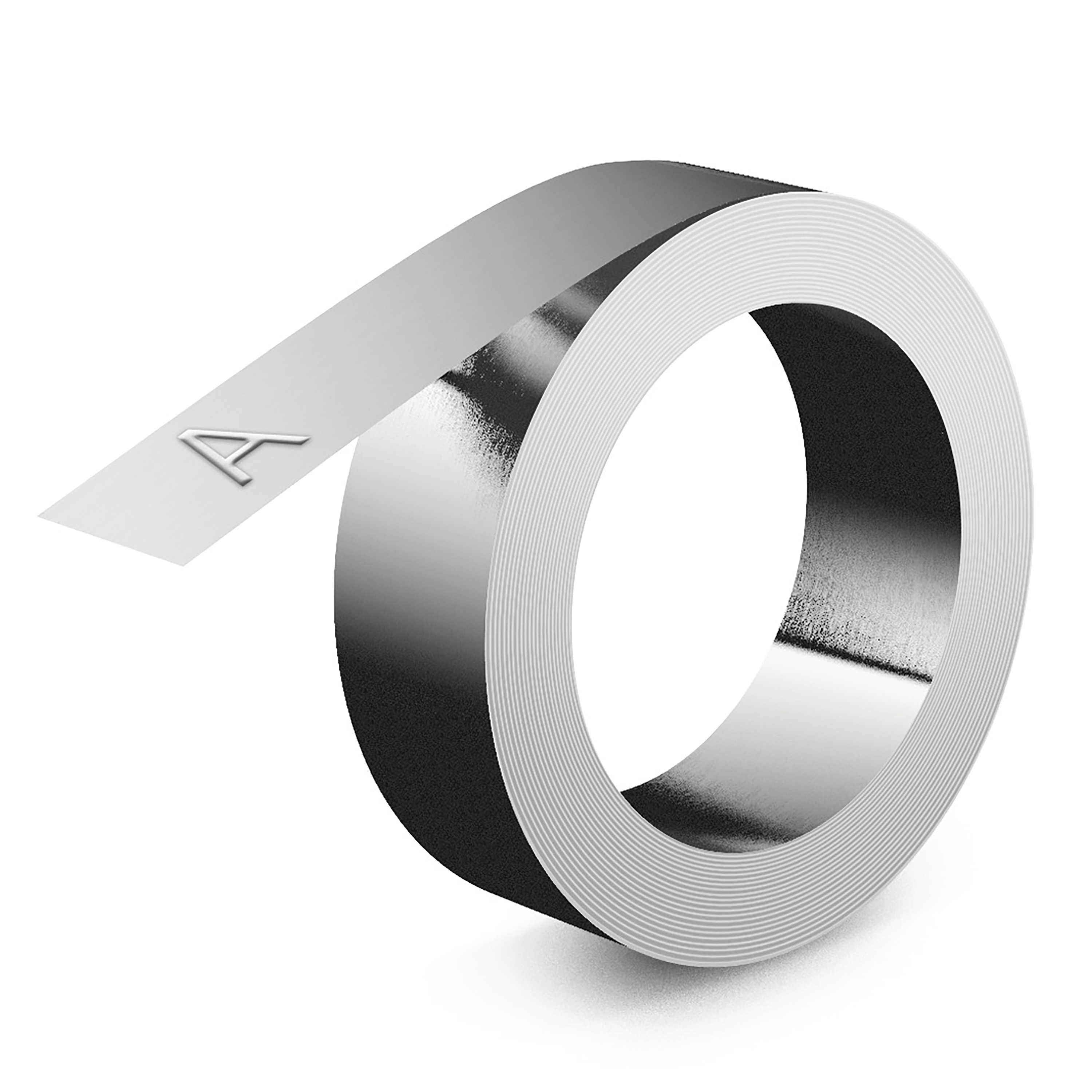 DYMO Metallprägeband RHINO 31000, 12 mm, weiß auf silber, 1 St.