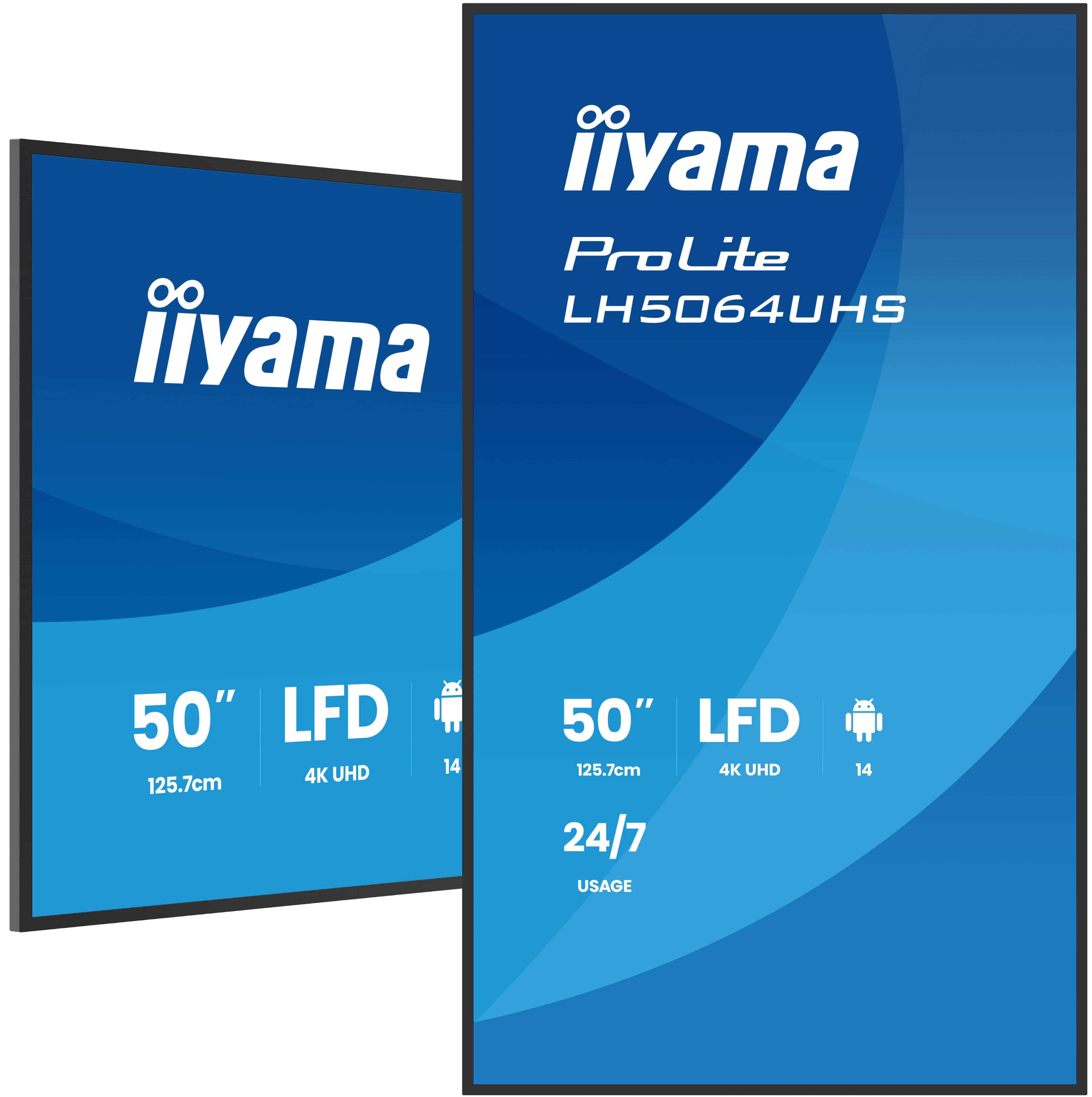 LH5064UHS-B1AG 50 IN LCD UHD 6.5MS 24/7 65MS 500CD/M 1200:1 S