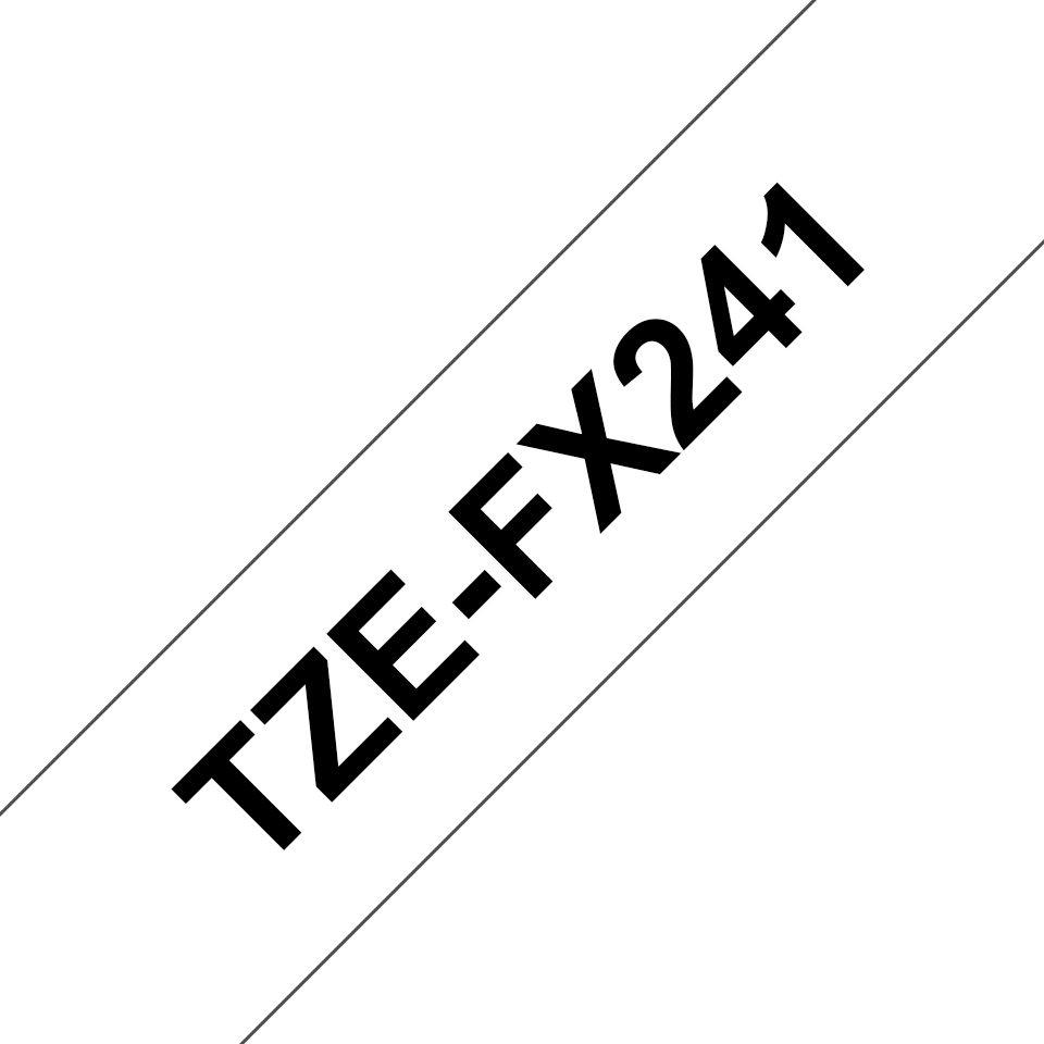 brother Schriftband TZe-FX241 TZEFX241, 18 mm, schwarz auf weiß, 1 St.