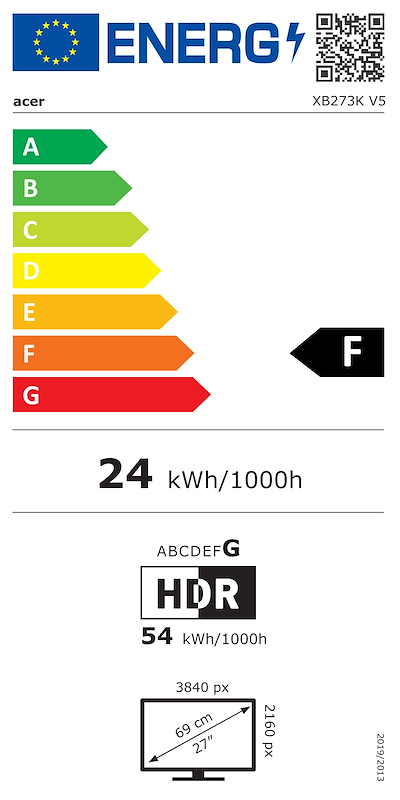 Acer Predator XB273KV5 27 68,6cm 16:9 160Hz 3840x2160