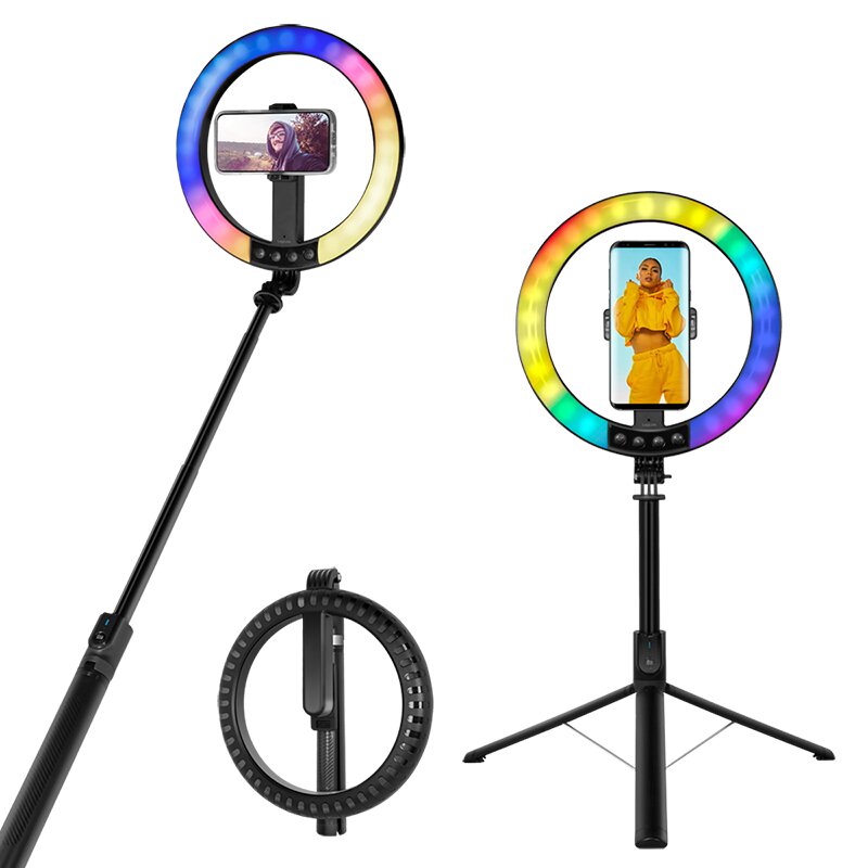 Logilink Smartphone-Ringlicht m.Selfie-Stick-Stativ,DM 20cm